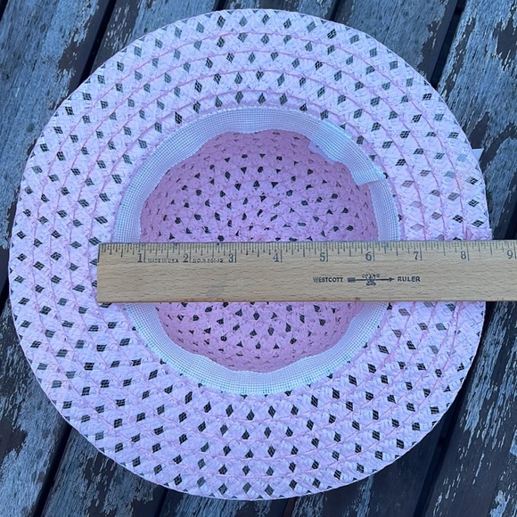 Little Girls Dress Sunday Hat pink with bow NWOT - Picture 3 of 4